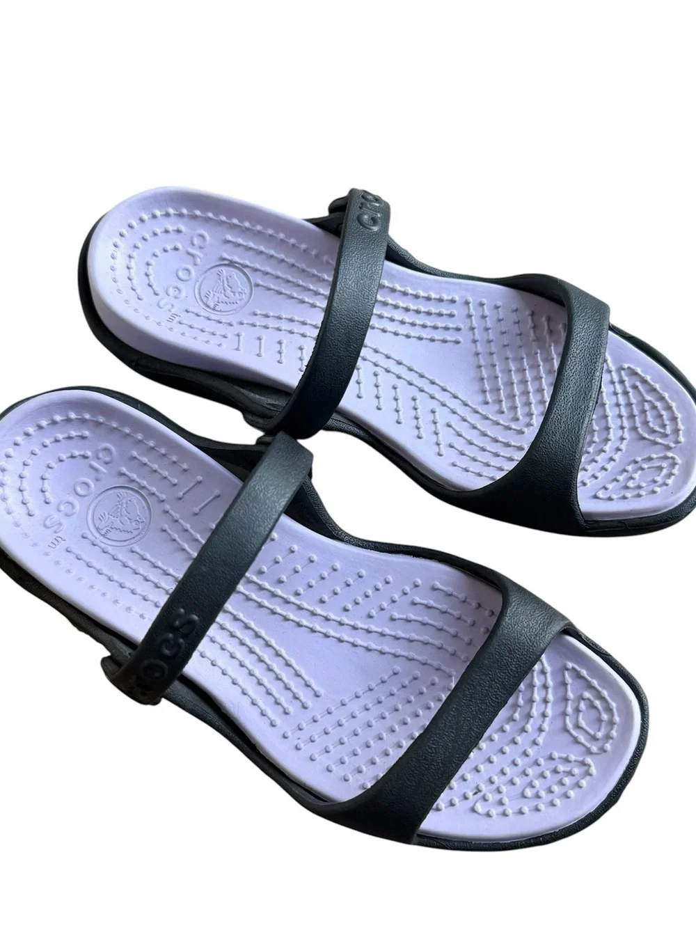 Crocs Cleo strappy sandals girls kids junior size 4 black